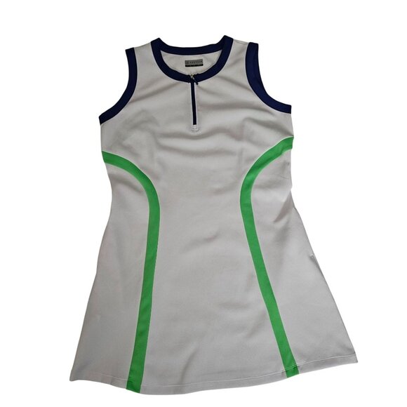 PGA TOUR Activewear Golf Color Block Sleeveless Flounce Dress Women's Size Large - Picture 2 of 9